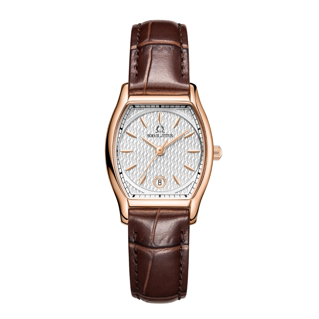 SOLVIL ET TITUS BARISTA W06-03326-005 3 HANDS DATE QUARTZ WOMEN WATCH