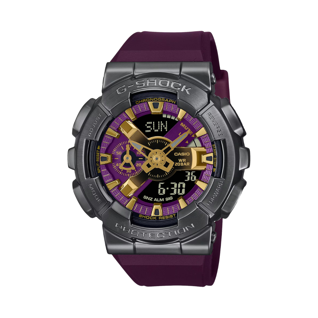 CASIO G SHOCK GM 110CL 6ADR STANDARD ANALOG DIGITAL PURPLE WATCH