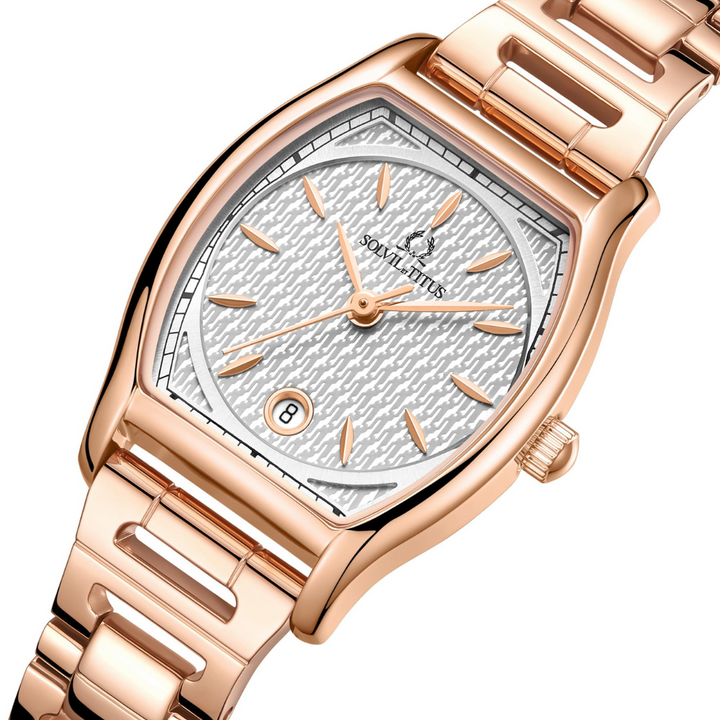 SOLVIL ET TITUS BARISTA W06-03326-002 3 HANDS DATE QUARTZ WOMEN WATCH