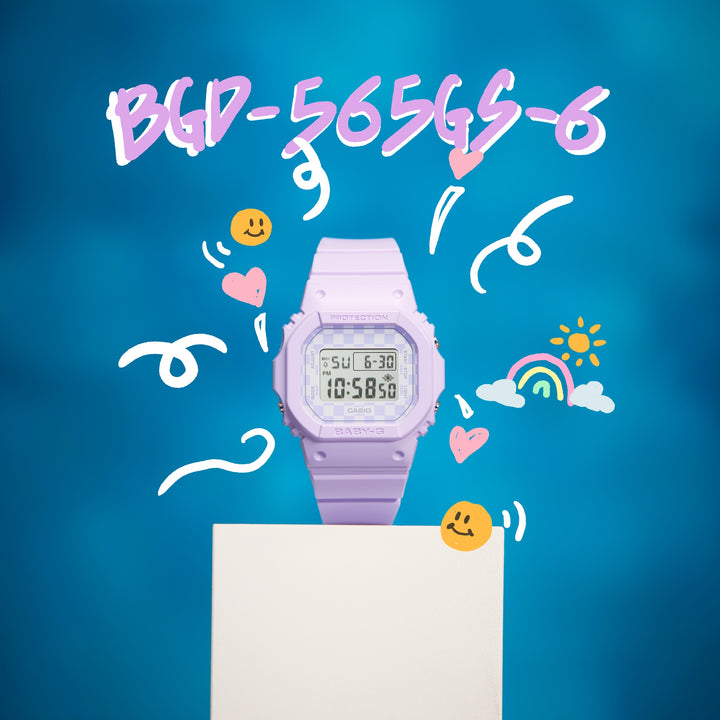 CASIO BABY-G BGD-565GS-6DR STANDARD DIGITAL PURPLE WOMEN WATCH