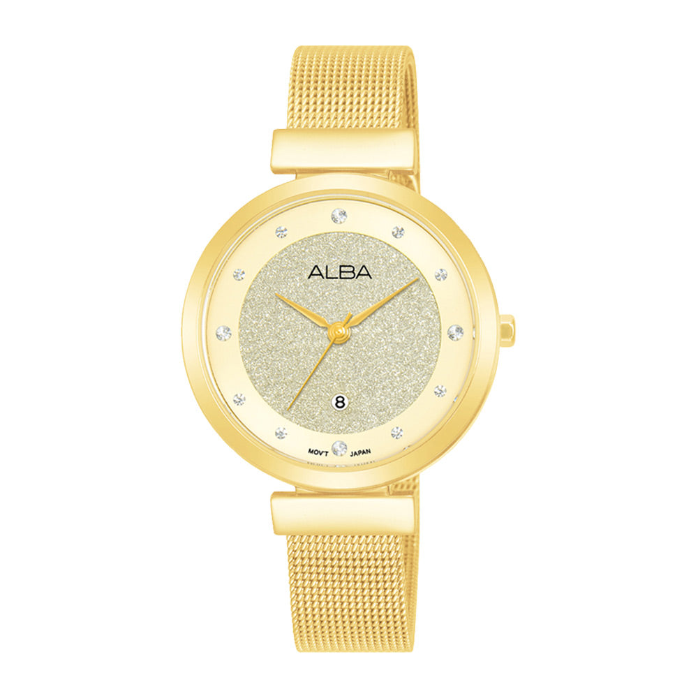 ALBA AH7CA2X QUARTZ 3 HANDS DATE WOMEN WATCH