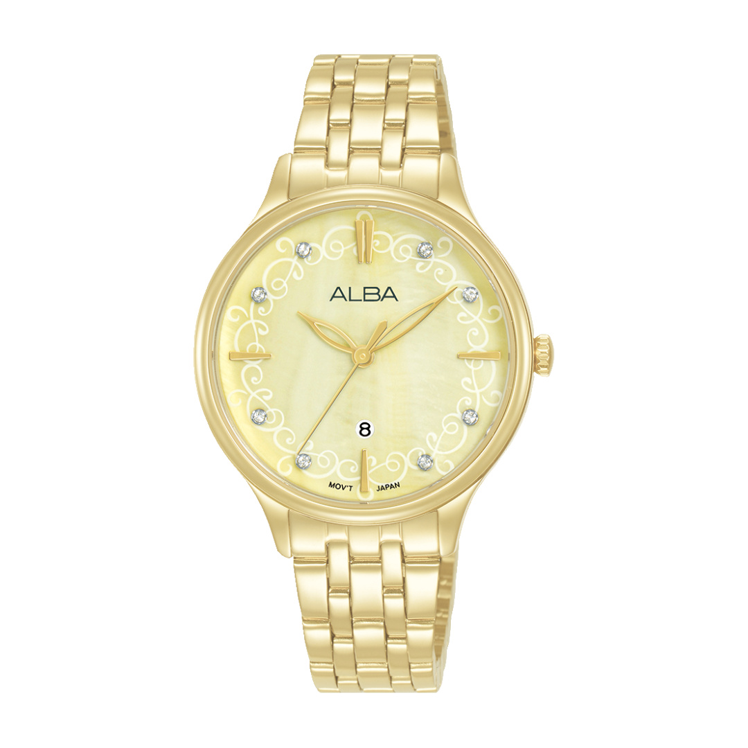 ALBA AH7CR0X FASHION QUARTZ 3 HANDS DATE WOMEN WATCH