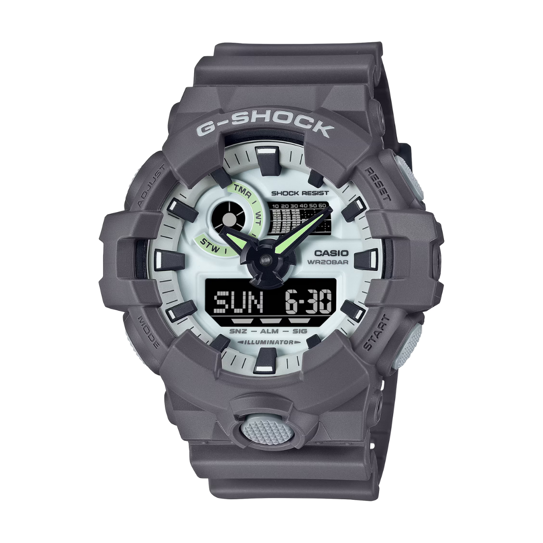 Casio G-Shock GA-700HD-8ADR Grey Luminescent Watch City Chain
