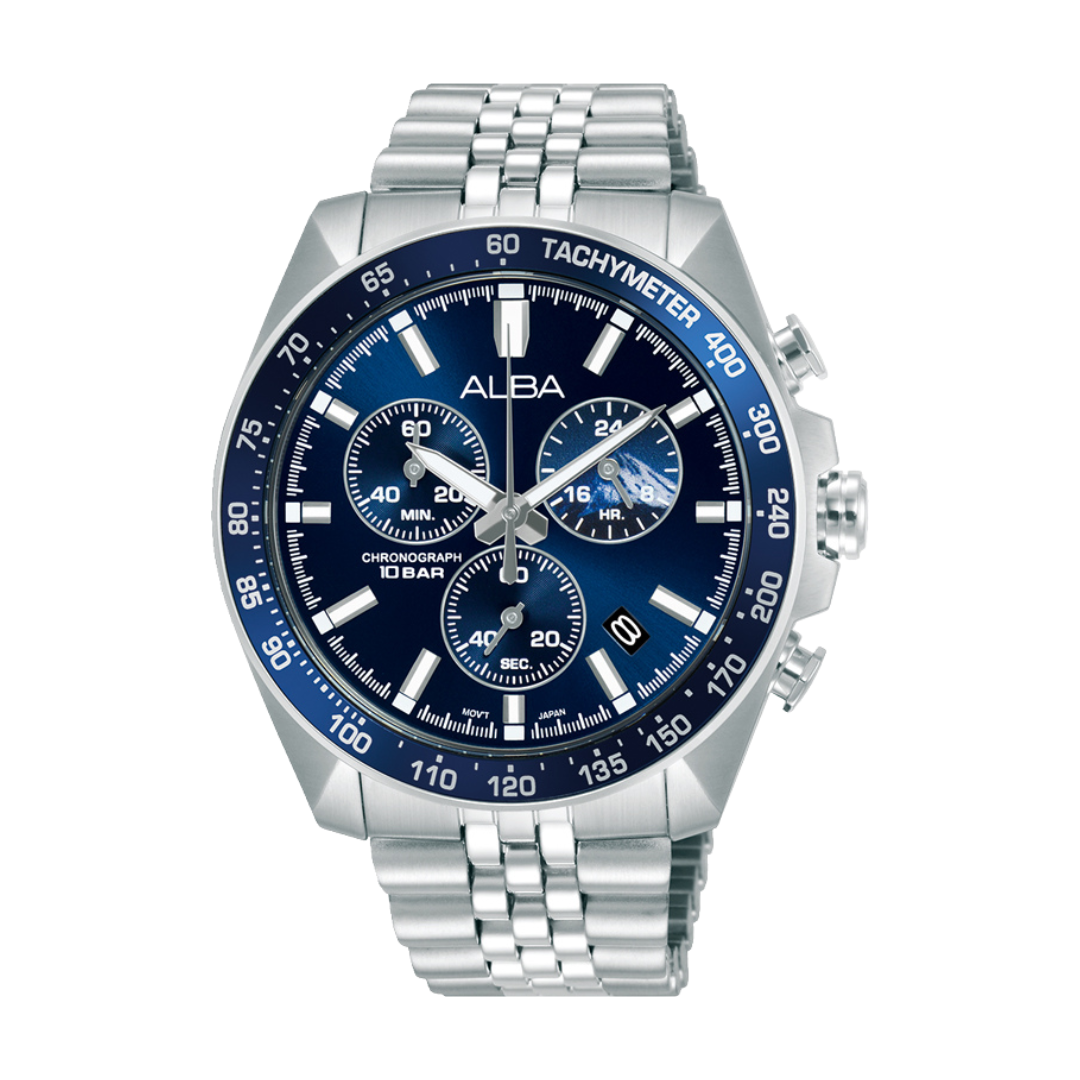 Alba AX7027X Signa Chronograph Men's Watch | Blue Dial – City