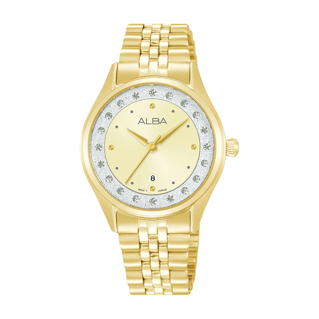 ALBA AH7DZ0X FASHION QUARTZ 3 HANDS DATE WOMEN WATCH