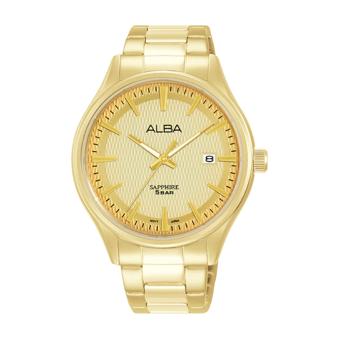 ALBA AS9U34X PRESTIGE QUARTZ 3 HANDS DATE MEN WATCH