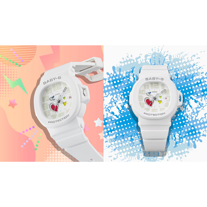 CASIO BABY-G BGA-10-4ADR PLAYFUL HEARTS ANALOG WOMEN WATCH