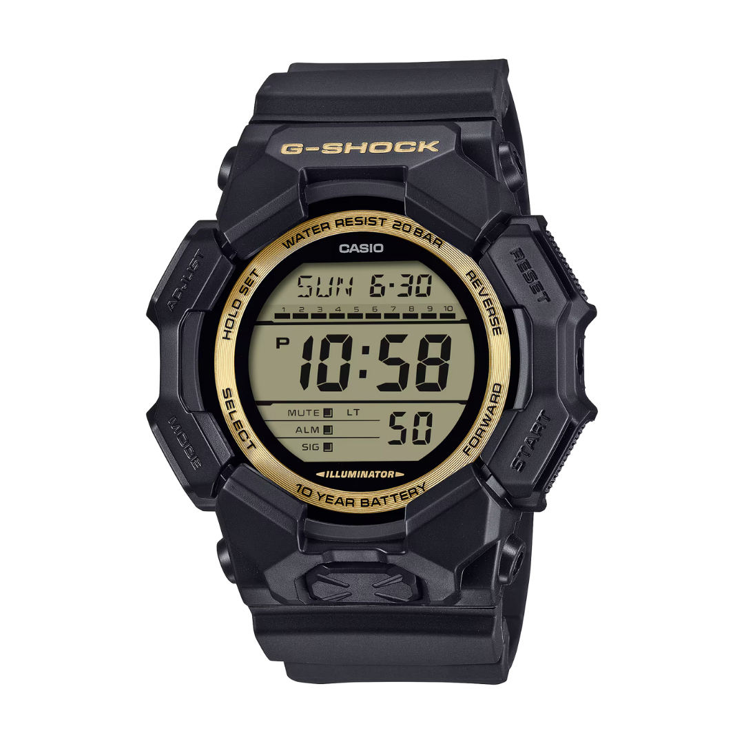 CASIO G-SHOCK GD-010GB-1A9DR STANDARD DIGITAL BLACK WATCH