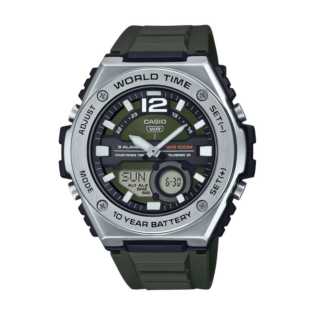 CASIO GENERAL MWQ-100-3AVDF ANALOG-DIGITAL BLACK MEN WATCH