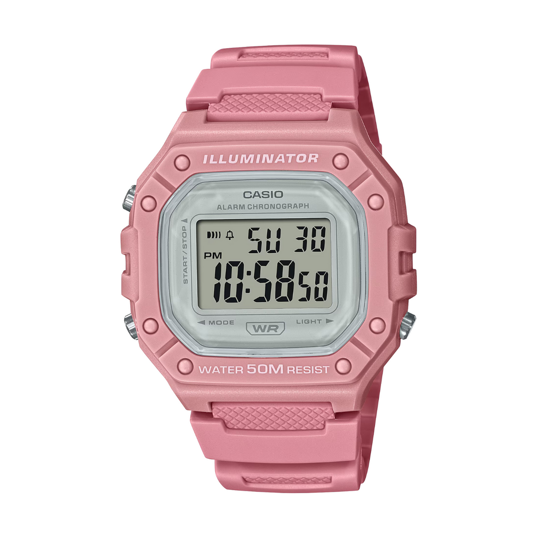 CASIO GENERAL W-218HC-4AVDF ILLUMINATOR DIGITAL PINK WOMEN WATCH