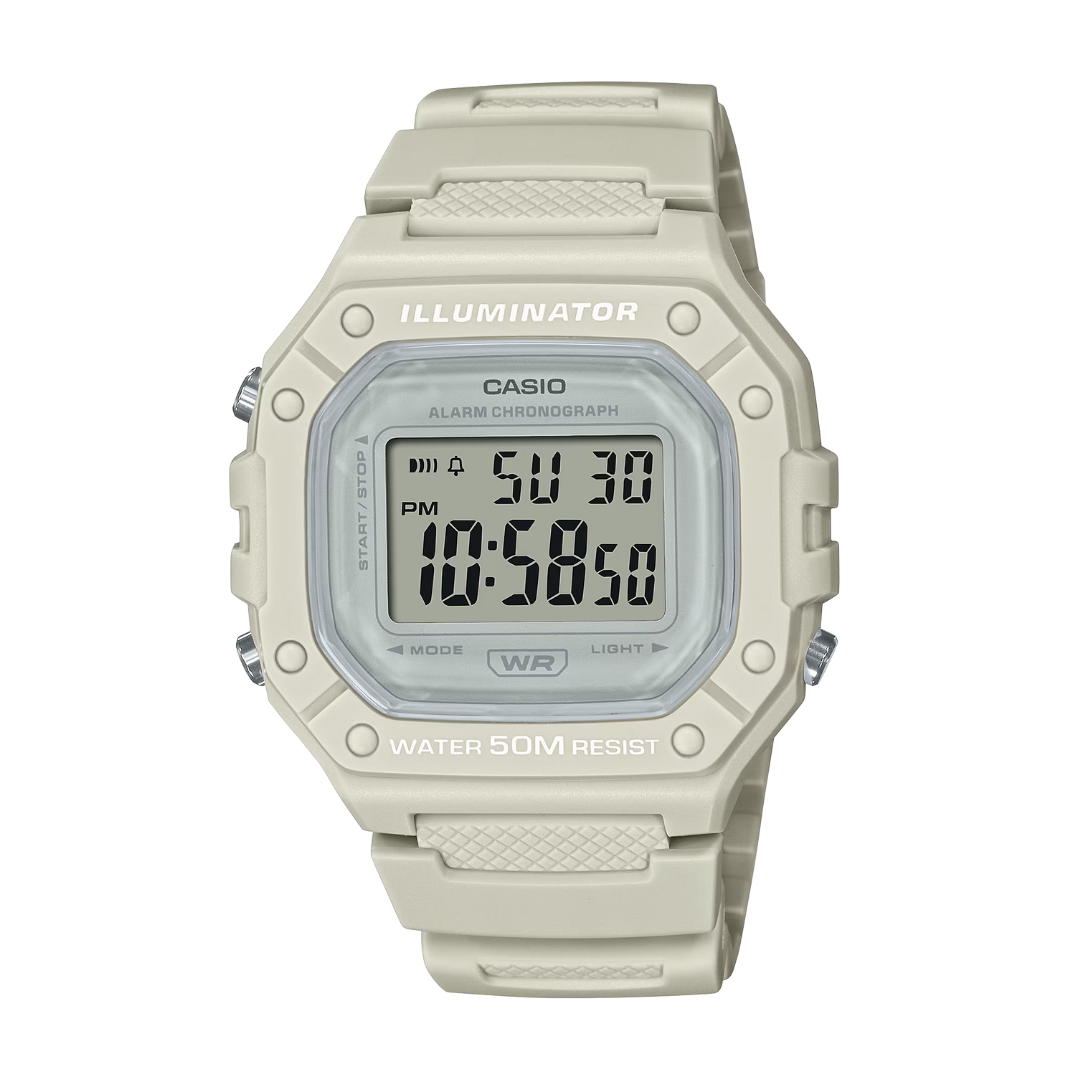 CASIO GENERAL W-218HC-8AVDF DIGITAL WHITE WOMEN WATCH