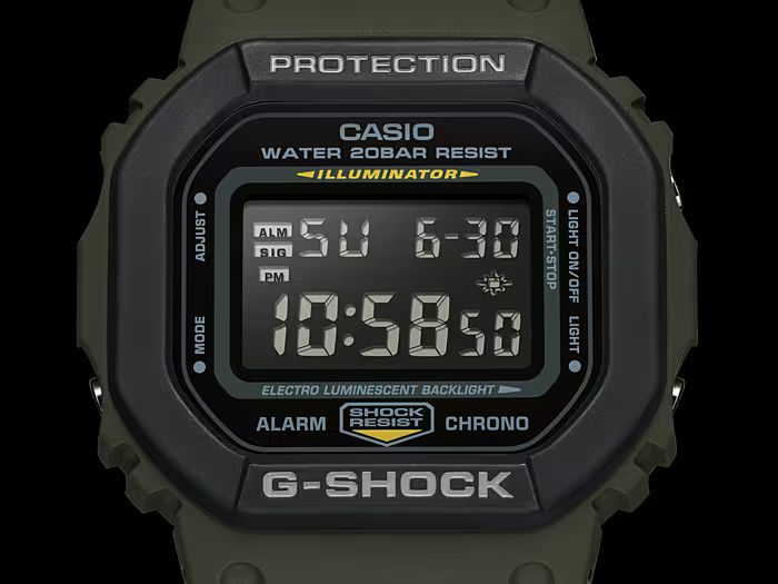 CASIO G-SHOCK DW-5610SU-3DR SPECIAL COLOUR MODELS GREEN WATCH