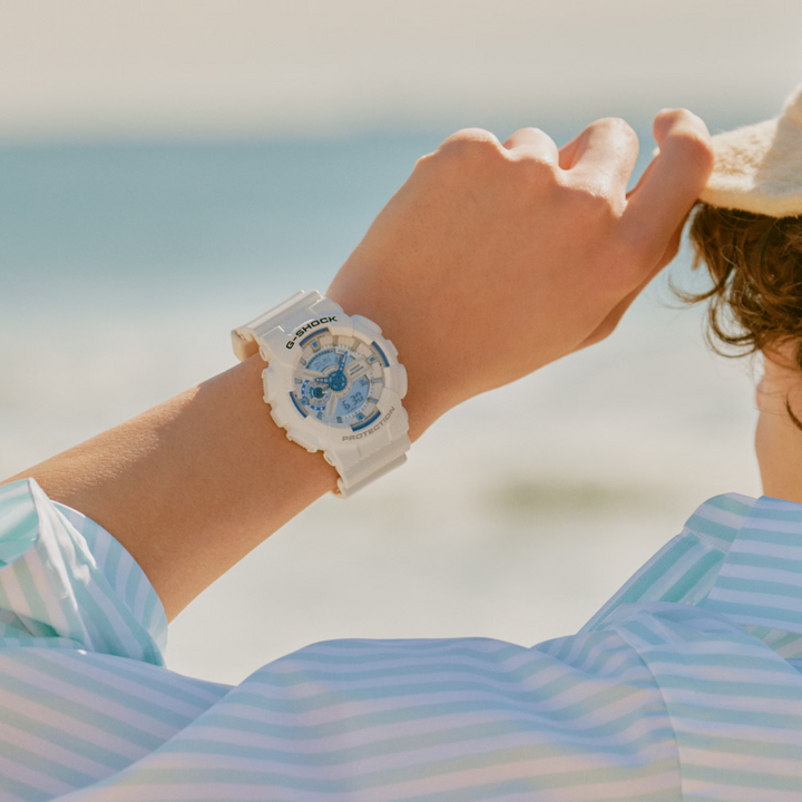 CASIO G-SHOCK GA-110HDS-7ADR STANDARD ANALOG-DIGITAL WHITE WATCH