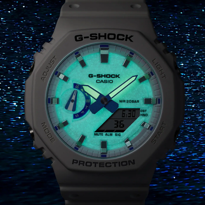 CASIO G-SHOCK GA-2100HDS-7ADR STANDARD ANALOG-DIGITAL WHITE WATCH