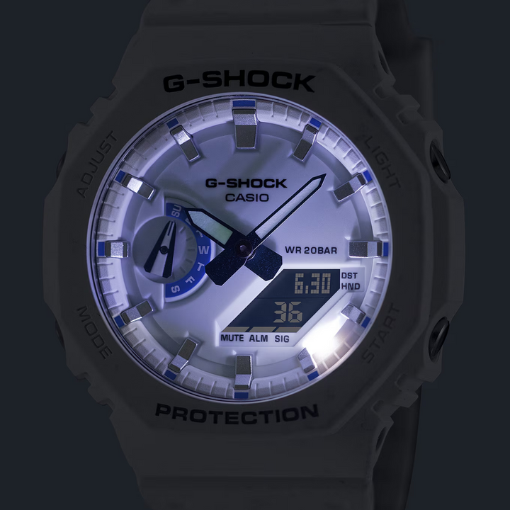 CASIO G-SHOCK GA-2100HDS-7ADR STANDARD ANALOG-DIGITAL WHITE WATCH