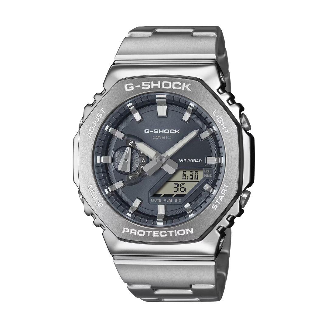 カシオ　G-SHOCK GM-2110D アナログ-デジタル　ステンレススチール Casio G-Shock GM-2110D-8ADR | City Chain – City Chain Singapore