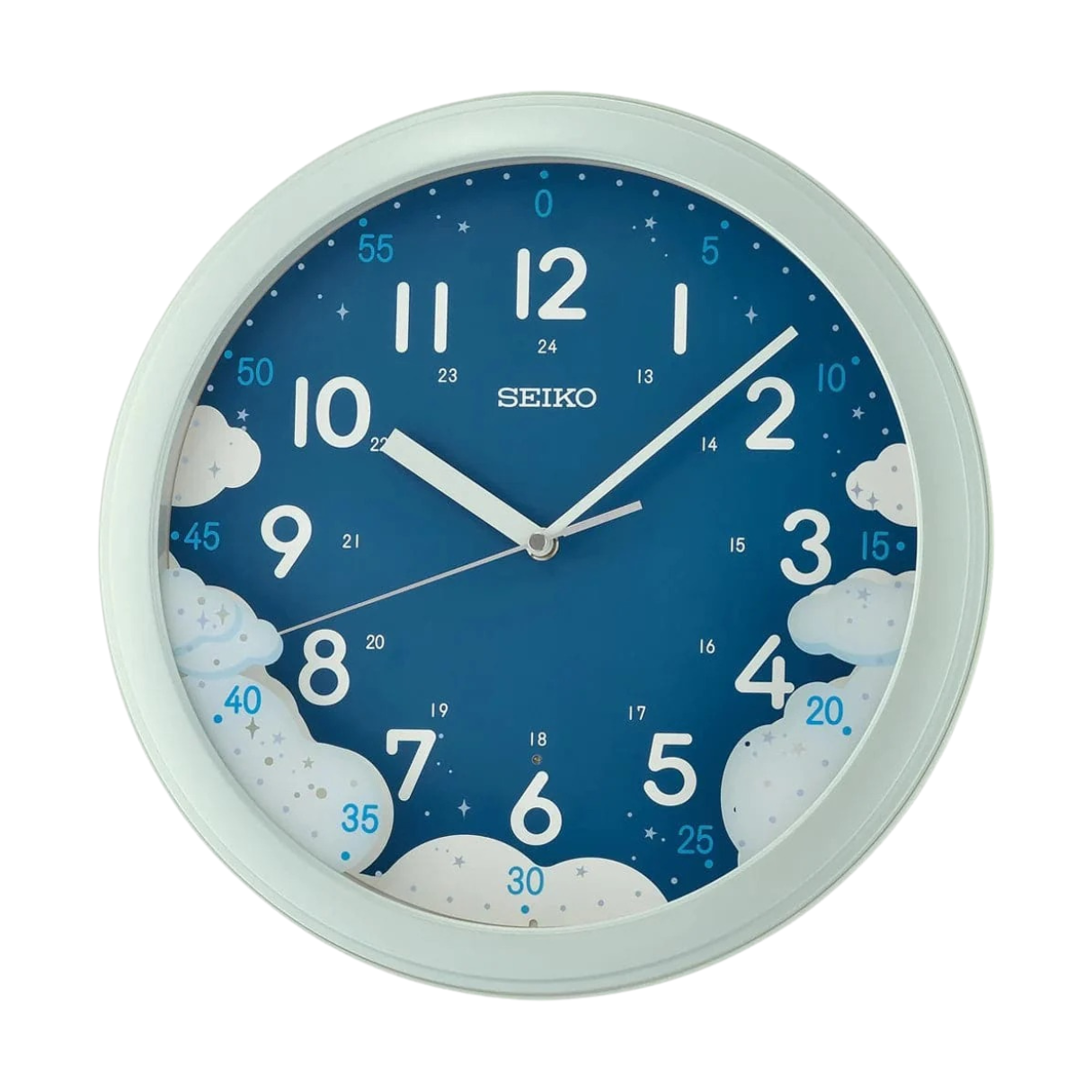 Seiko QHA010Z Wall Clock – 35cm with Auto LED Light & Quiet
