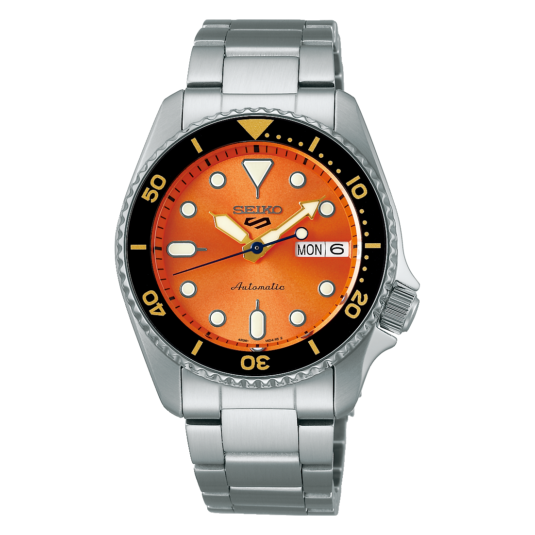 Seiko watch orange face deals