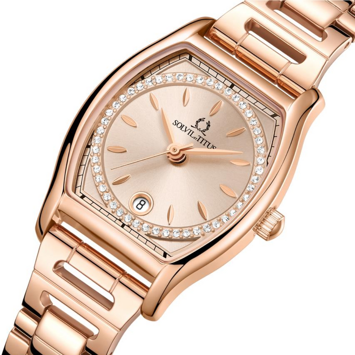 SOLVIL ET TITUS BARISTA W06-03326-012 3 HANDS DATE QUARTZ WOMEN WATCH