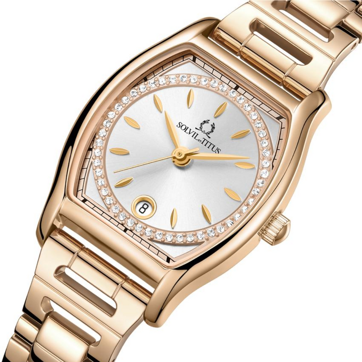 SOLVIL ET TITUS BARISTA W06-03326-013 3 HANDS DATE QUARTZ WOMEN WATCH