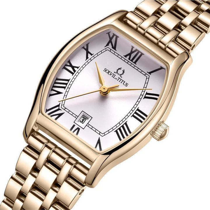 SOLVIL ET TITUS BARISTA W06-02825-020 3 HANDS DATE QUARTZ WOMEN WATCH