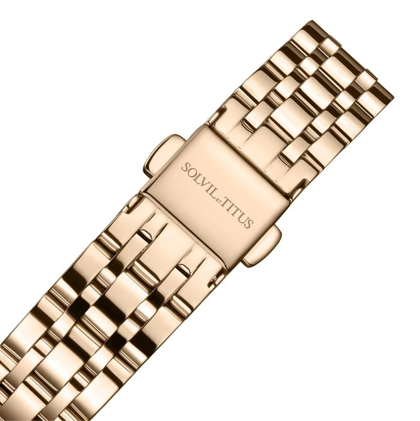 SOLVIL ET TITUS BARISTA W06-02825-020 3 HANDS DATE QUARTZ WOMEN WATCH