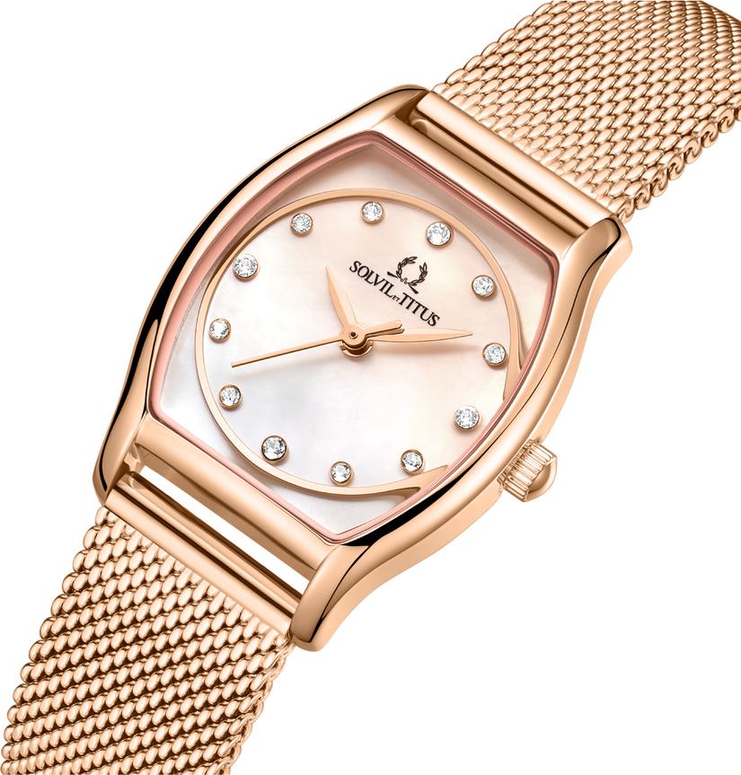 SOLVIL ET TITUS BARISTA W06-03384-008 3 HANDS DATE QUARTZ WOMEN WATCH