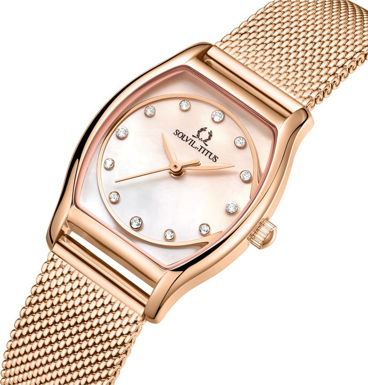 SOLVIL ET TITUS BARISTA W06-03384-008 3 HANDS DATE QUARTZ WOMEN WATCH