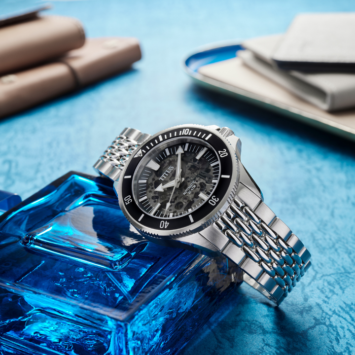 SOLVIL ET TITUS VALOR W06-03296-001 3 HANDS SKELETON MECHANICAL MEN WATCH