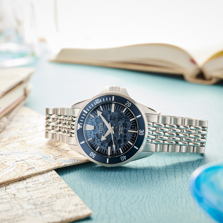 SOLVIL ET TITUS VALOR W06-03296-002 3 HANDS SKELETON MECHANICAL MEN WATCH