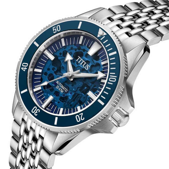 SOLVIL ET TITUS VALOR W06-03296-002 3 HANDS SKELETON MECHANICAL MEN WATCH