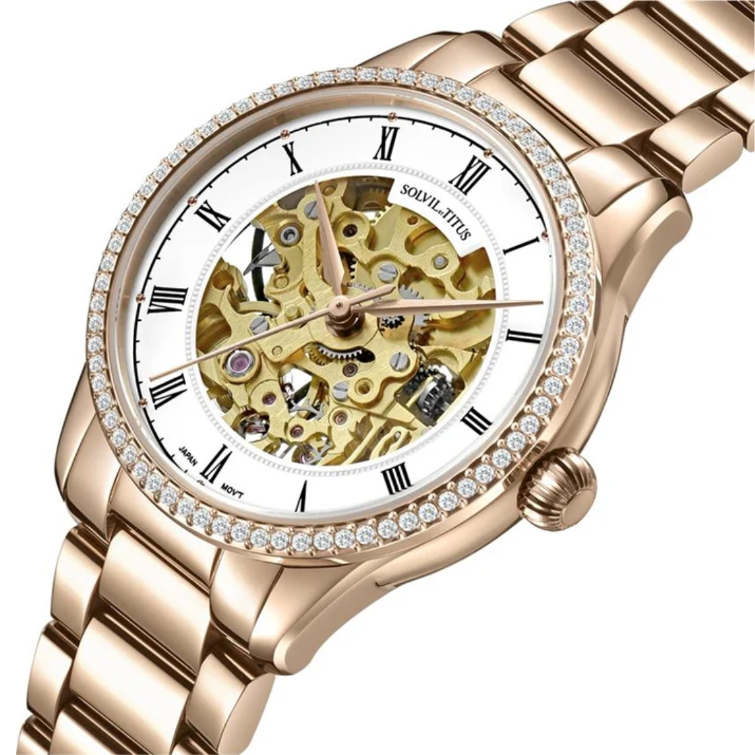 SOLVIL ET TITUS CLASSIC W06-03311-001 3 HANDS AUTOMATIC WOMEN WATCH