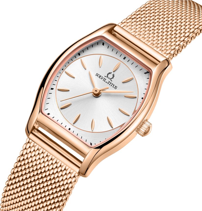 SOLVIL ET TITUS BARISTA W06-03384-005 3 HANDS DATE QUARTZ WOMEN WATCH