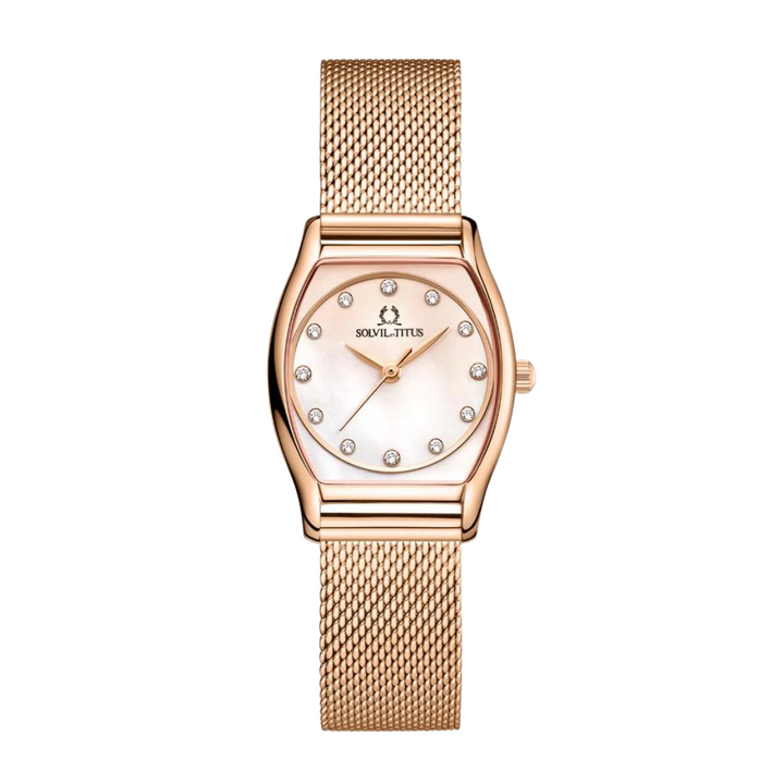 SOLVIL ET TITUS BARISTA W06-03384-008 3 HANDS DATE QUARTZ WOMEN WATCH