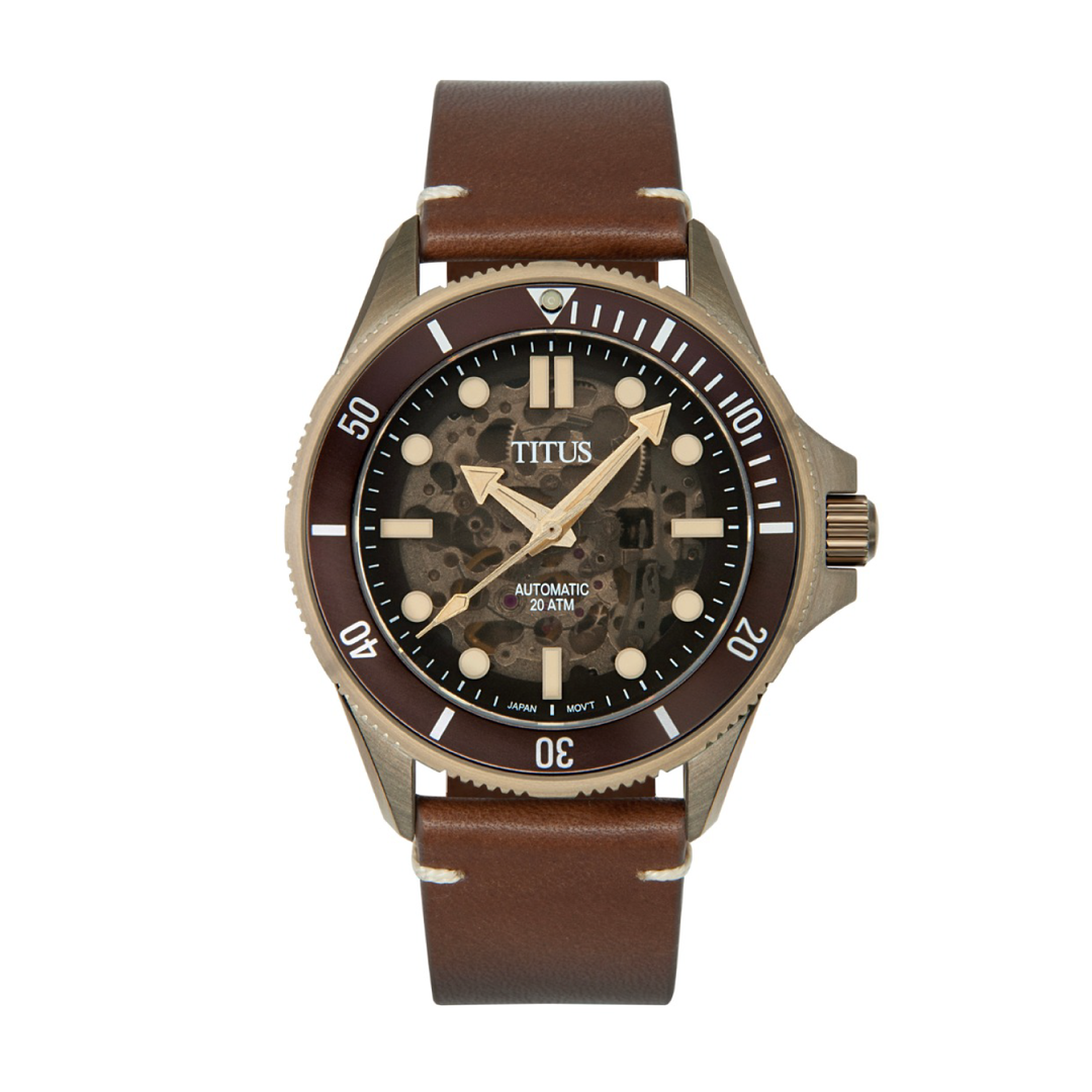 SOLVIL ET TITUS VALOR W06-03296-007 3 HANDS SKELETON MECHANICAL MEN WATCH