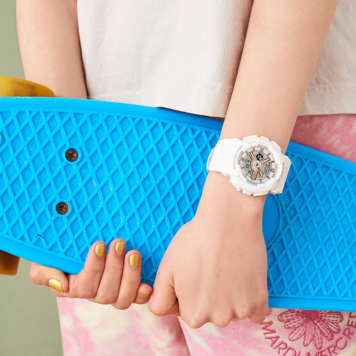 CASIO BABY-G BA-110XRG-7ADR ANALOG-DIGITAL WHITE WATCH