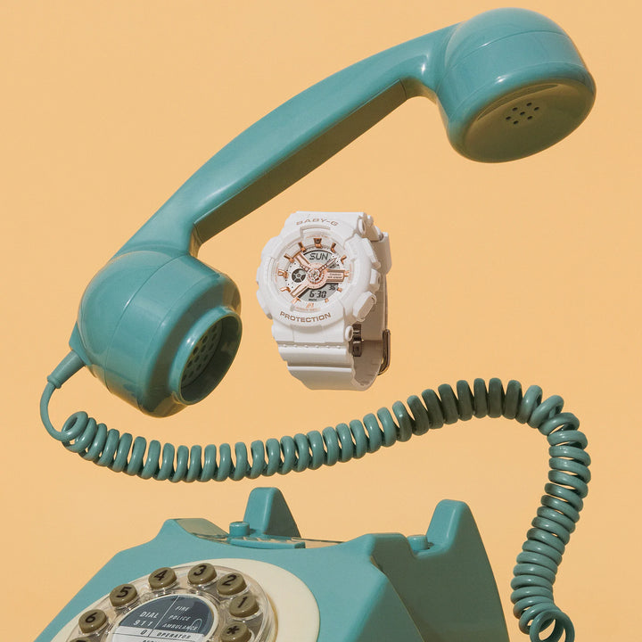 CASIO BABY-G BA-110XRG-7ADR ANALOG-DIGITAL WHITE WATCH