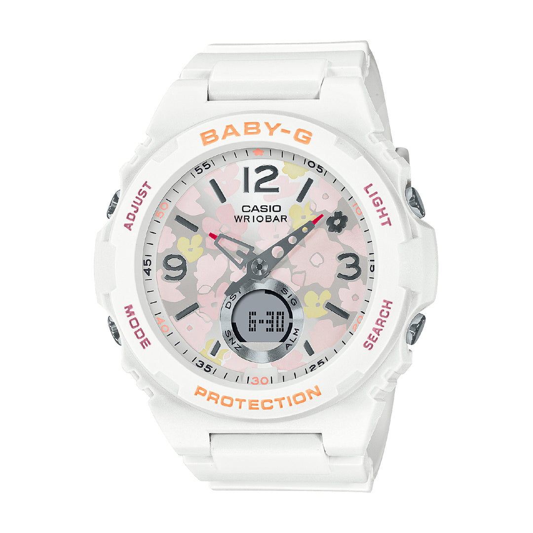CASIO BABY-G BGA-260FL-7ADR ANALOG-DIGITAL WHITE WATCH