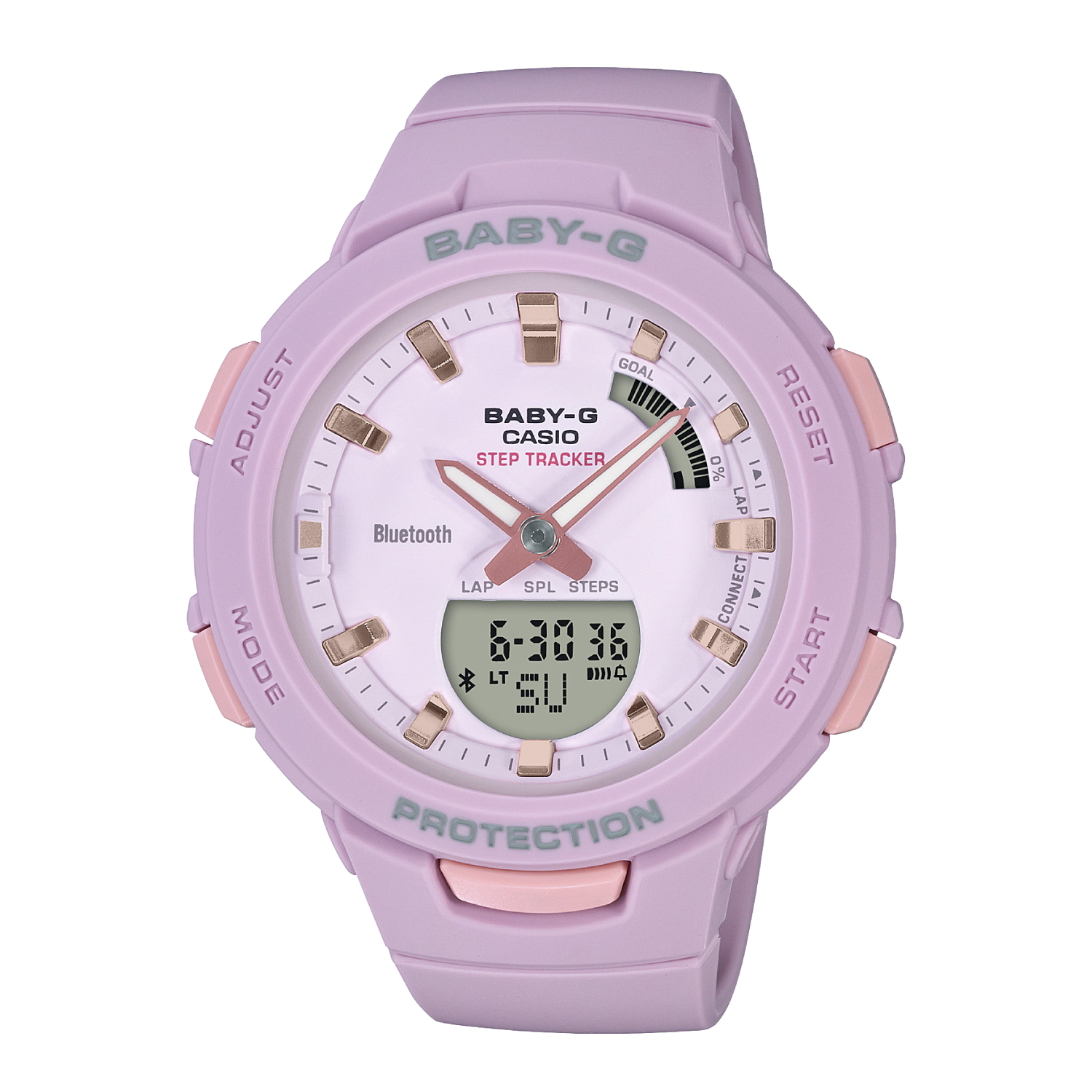 CASIO BABY G SPORTS BSA B100 4A2DR ANALOG DIGITAL PURPLE WATCH