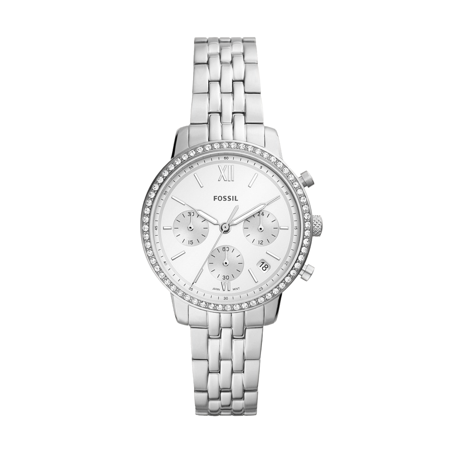 FOSSIL ES5217 NEUTRA QUARTZ CHRONOGRAPH WOMEN WATCH CITY CHAIN
