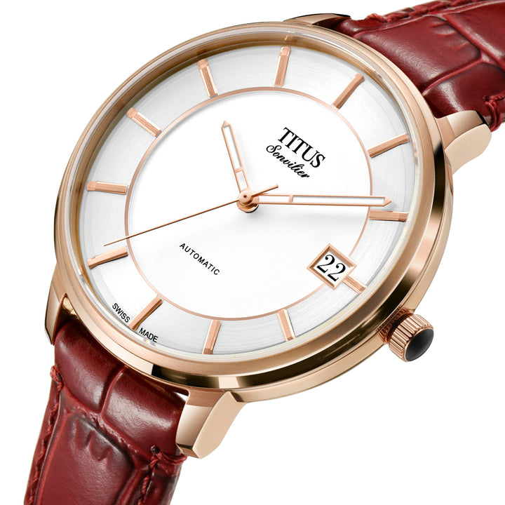 SOLVIL ET TITUS SONVILIER W06-03181-004 3 HANDS DATE AUTOMATIC WOMEN WATCH