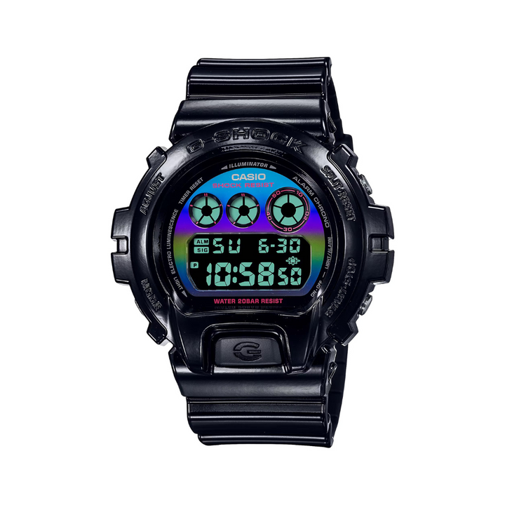 CASIO G-SHOCK DW-6900RGB-1DR VIRTUAL RAINBOW DIGITAL BLACK WATCH