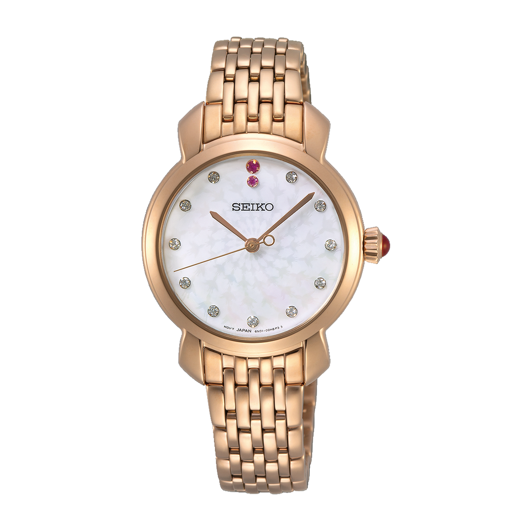 SEIKO SUR624P1 QUARTZ ANALOG 3 HANDS WOMEN WATCH