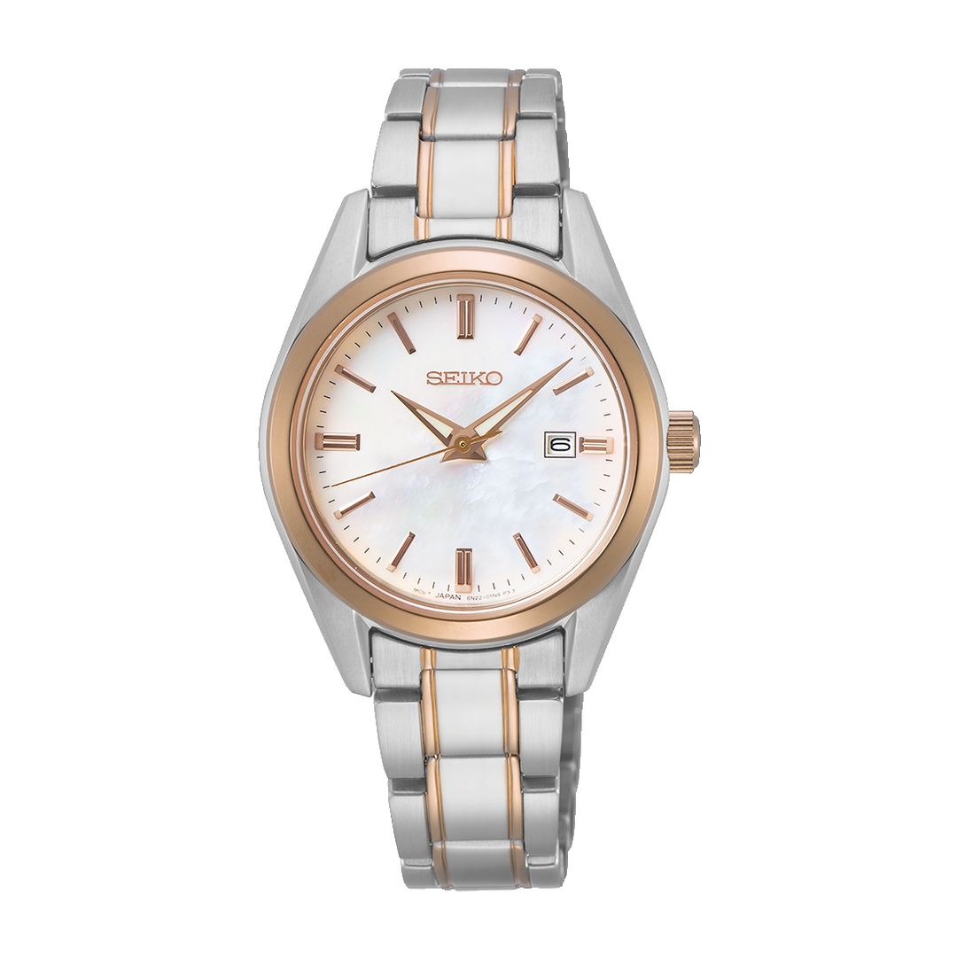 SEIKO SUR634P1 QUARTZ ANALOG 3 HANDS DATE WOMEN WATCH