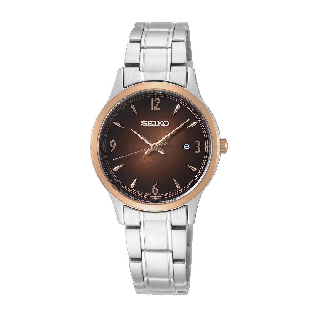 SEIKO SXDH02P1 QUARTZ ANALOG 3 HANDS DATE WOMEN WATCH