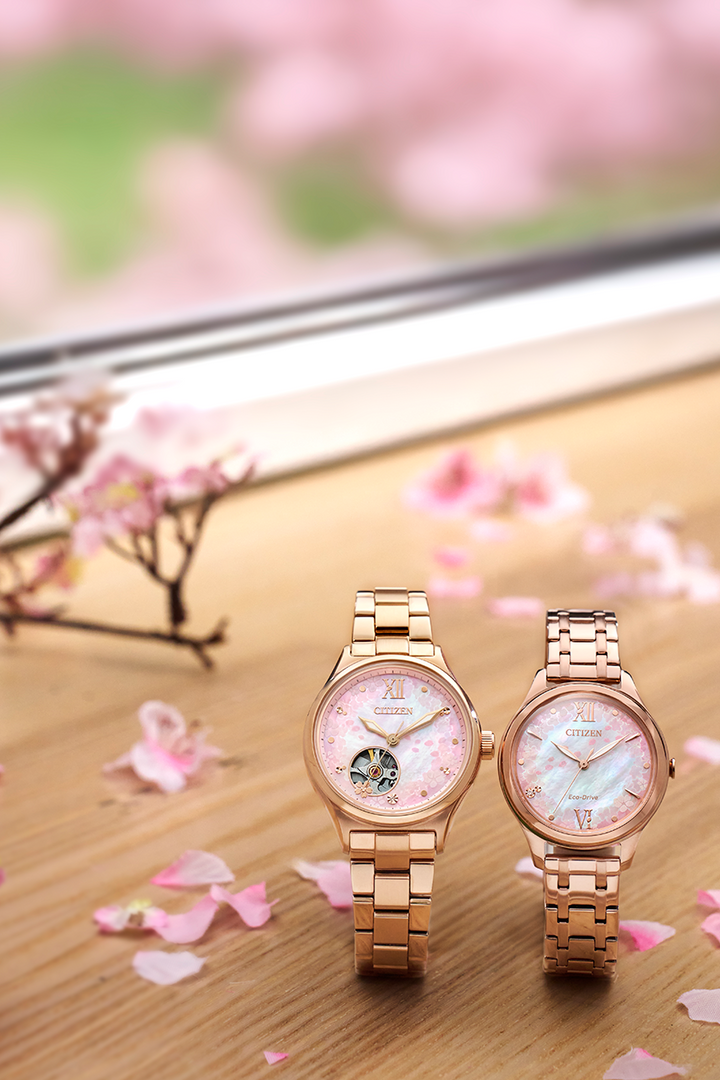 CITIZEN EM0508-98W SAKURA MECHANICAL LIMITED EDITION WOMEN WATCH