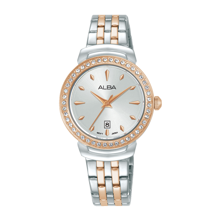 ALBA AH7FC4X FASHION QUARTZ SILVER WHITE DIAL WOMEN WATCH