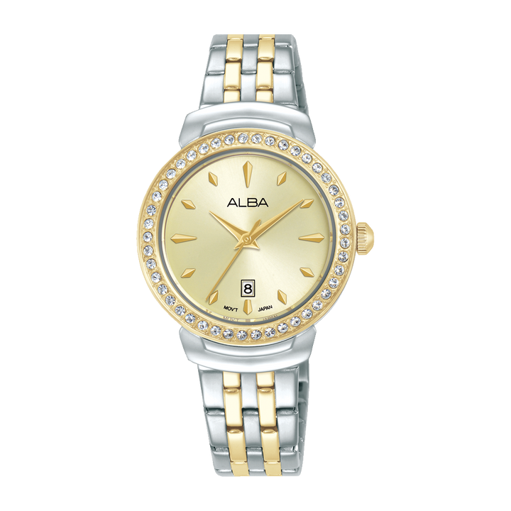 ALBA AH7FC6X FASHION QUARTZ LIGHT CHAMPAGNE DIAL WOMEN WATCH