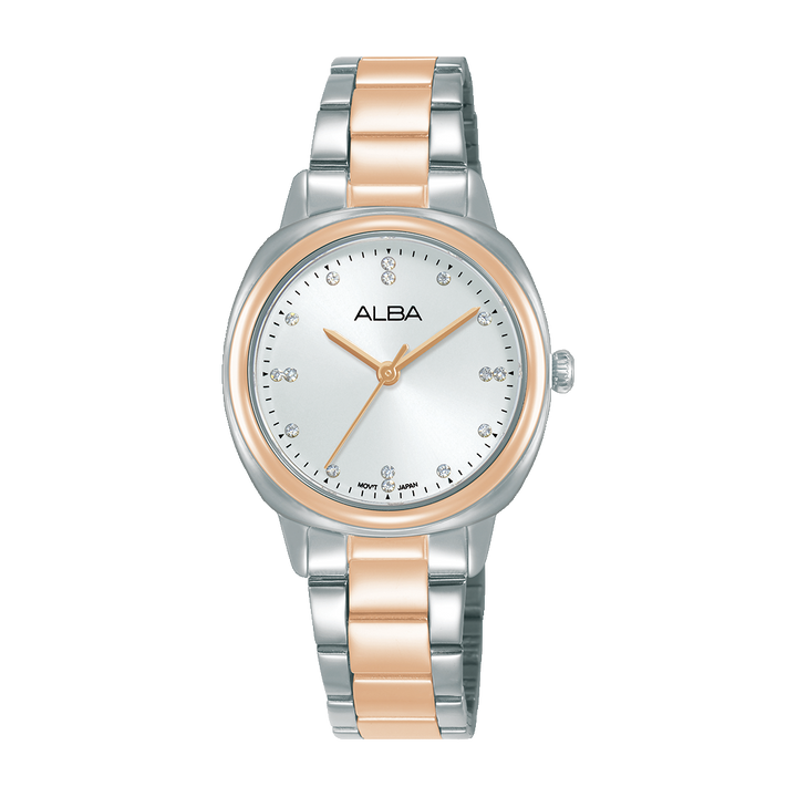 ALBA AH8928X FASHION QUARTZ SILVER WHITE DIAL WOMEN WATCH