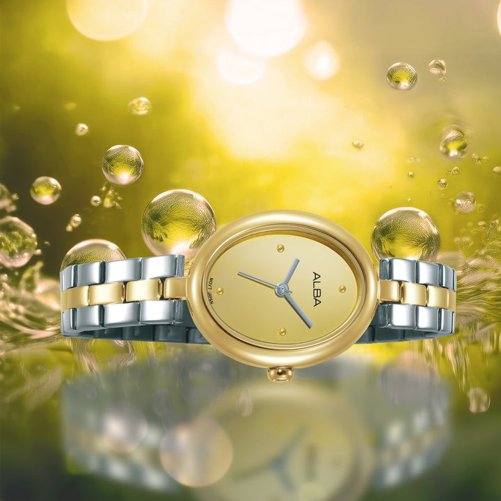 ALBA AH8920X FASHION QUARTZ GILT POLISHED DIAL WOMEN WATCH